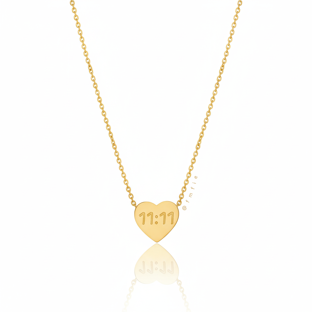 Hallie - 11:11 Heart Angel Make a Wish Pendant