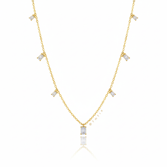 Den -  Stoned Geometric Necklace