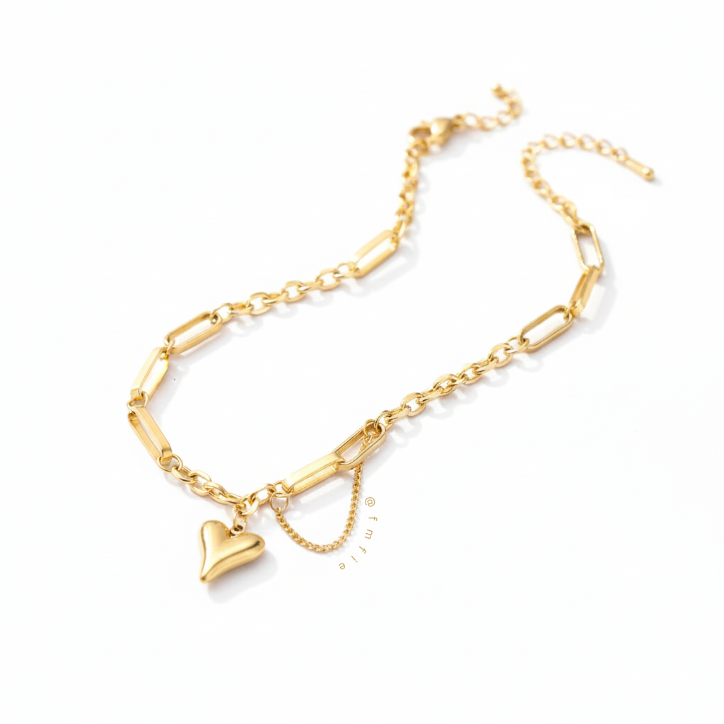 Willow - Heart Rope Chain Necklace
