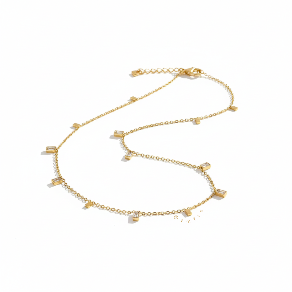 Den -  Stoned Geometric Necklace